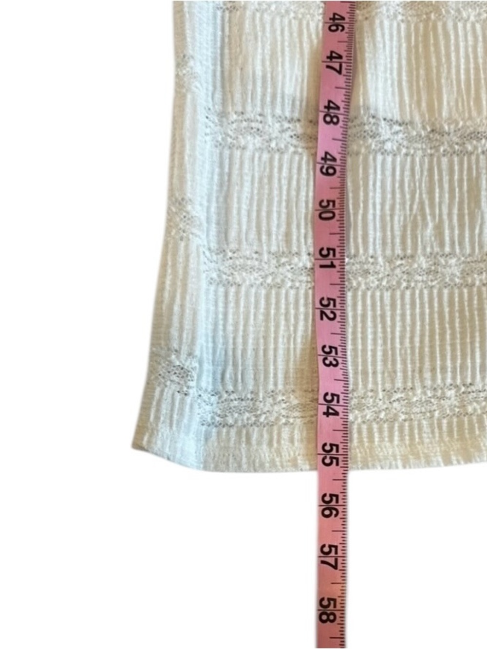 Magnolia Boutique Sleeveless Dress White Crochet Knit Spaghetti Strap Maxi Sz L - Picture 9 of 9
